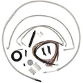 LA Choppers LA-8010KT2-13 Stainless Braided Handlebar Cable/Brake Kit 12-14"