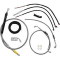 LA Choppers LA-8155KT2-16 Complete Stainless Braided Handlebar Cable/Brake Kit