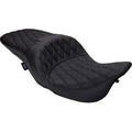 Drag Specialties 0801-1504 Freedom Touring Seat Double Diamond Black Flh '97-'07