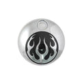V-Twin 38-0605 Chrome & Black Flames Fuel Tank Console Door for 08-24