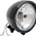 Drag Specialties 2001-0551 Black 5-3/4" Bottom Mount Headlight Diamond Style