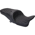 Drag Specialties 0801-1482 Freedom Touring Seat Silver Stitch for Touring 09-23