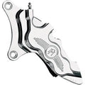 Performance Machine Chrome Left Front 13" 6-Piston Differential Brake Caliper
