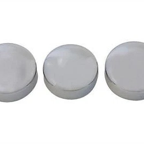 V-Twin 24-1278 Chrome 39mm Fork Stem Nut Covers Dome Style for 88-13 Sportster