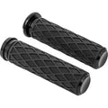 Arlen Ness 500-004 Black Diamond Hand Grips for Harley Cable Op Throttle