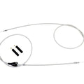 V-Twin 36-0880 Stainless Steel Throttle and Idle Cable Set Clear Coat +8"