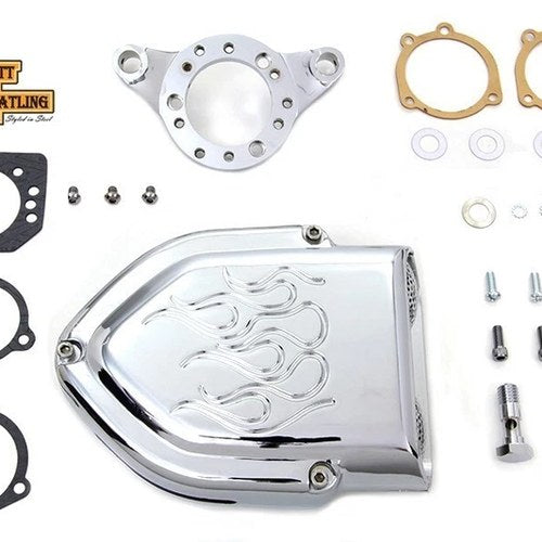 V-Twin 34-1367 Chrome Wyatt Gatling Air Cleaner Assembly