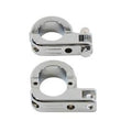 V-Twin 27-0702 Chrome Billet Foot Peg Clamps for 1-1/2" Engine Guard Frame Tube