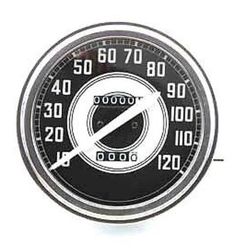 V-Twin 39-0458 Speedometer with 2:1 Ratio and White Needle