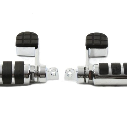 V-Twin 27-1813 Chrome Iso Foot Pegs Stirrup Heel Rest for Male Mount Harley