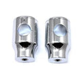 V-Twin 25-0224 Chrome 2" Riser Set with Hidden Screws for 1" Harley Application