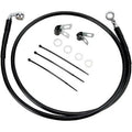 Drag Specialties 1741-2569 Extended Length Black Vinyl Brake Line Kit +2"