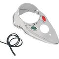Drag Specialties DS-373645 Chrome Cat Eye Dash Cover -BASE Plate Sold Separately