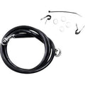 Drag Specialties 1741-2533 Extended Length Black Vinyl Brake Line Kit +2"