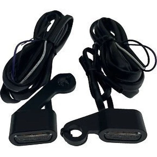 Drag Specialties 2040-3059 Black Smoke LED Handlebar Lights for 04-13 Sportster