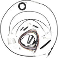 LA Choppers LA-8155KT2-13B Black Vinyl Braided Handlebar Cable/Brake Kit 12-14"