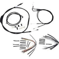 Burly Brand B30-1017Complete Black Vinyl Handlebar Cable/Line Kit for Ape Hanger