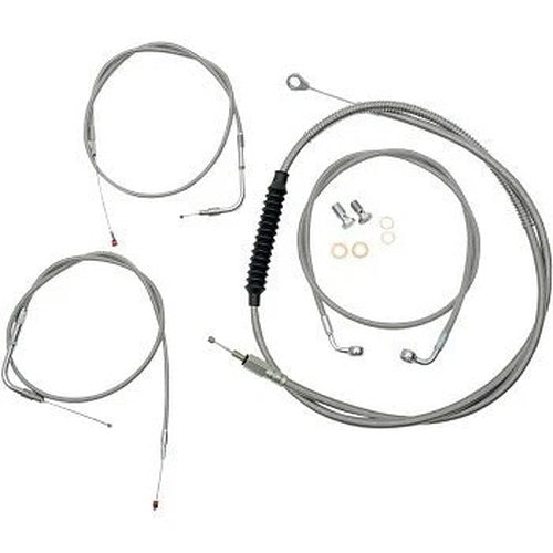 LA Choppers LA-8100KT-16 Standard Stainless Braided Handlebar Cable/Brake Kit