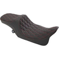 Drag Specialties Predator Iii Red Diamond Stitch Seat for 97-07 FLHT/FLTR