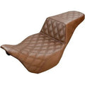 Saddlemen GelCore Brown Lattice Stitch Step-Up Seat for Harley Touring 08-24