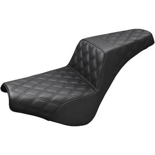 Saddlemen Step Up Seat - Lattice Stitched Black for 18-20 Harley Street Bob