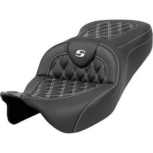 Saddlemen 808-07B-18206 Roadsofa Seat White Lattice Stitch for 08-23 Touring