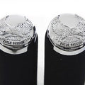 V-Twin 28-0654 Chrome Eagle Passion Foam Hand Grips for Harley Electronic Tbw