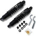 Black 12" Premium Ride-Height Adjustable Shocks for Harley Sportster 86-03