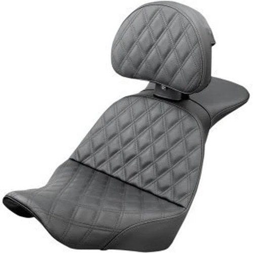 Saddlemen 818-29-030 LS Explorer Lattice Stitch Seat with Driver Backrest