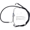 Drag Specialties 1741-2510 Extended Length Black Vinyl Brake Line Kit +4"