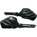 Kuryakyn 1758 Black Skeleton Hand Pair of Mirrors for all Harley Models 65-23