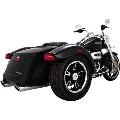 Vance & Hines 16796 Chrome 4" Twin Slash Slip-On Mufflers for Freewheeler 17-23