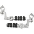Kuryakyn 7998 Chrome Offset 1-1/4" Highway Bar Clamps with Small Iso Pegs