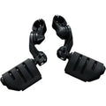 Kuryakyn 7583 Black Tour Tech Short Offset Trident Dually Pegs w/ 1-1/4" Clamps