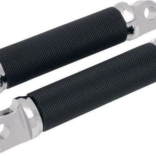 Drag Specialties 1620-0377 Chrome Knurled Foot Pegs for Harley Male Mount