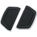 Kuryakyn 5902 Chrome Hex Passenger Floorboard Board Inserts for Harley D-Board