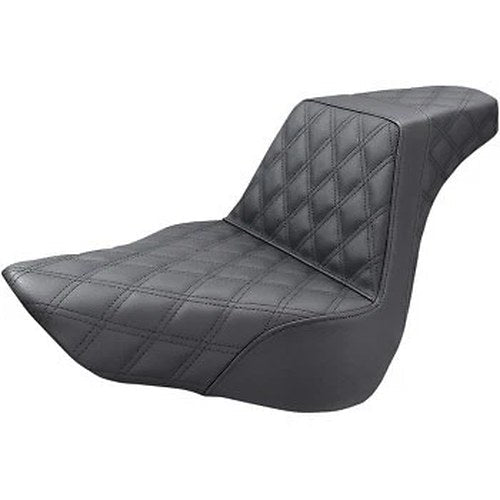 Saddlemen GelCore Black Lattice Stitch Step-Up Seat for Harley Fat Boy 18-20