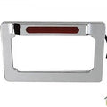 V-Twin 42-0966 License Plate Frame Chrome Billet with LED Top Lamp