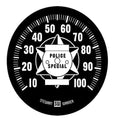 V-Twin 39-0067 Black Tin Speedometer Face