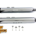 V-Twin 30-4044 Wyatt Gatling Muffler Set with Black Long Tapered End Tips
