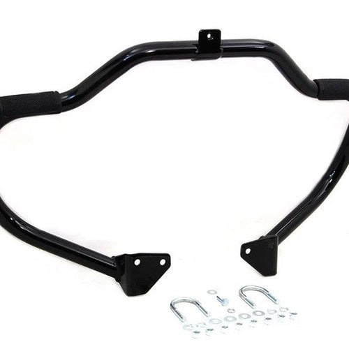 V-Twin 51-0872 Black Front Engine Bar with Footpeg Pads