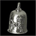 Pewter Motorcycle Gremlin Bell Cool Hawg Pig Made in the Usa