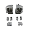 V-Twin 26-2253 Chrome Handlebar Control Switch Housing Kit for Softail Dyna