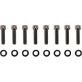 Black Chrome Transmission Bearing Housing Knurled Bolt Kit f Harley M8 17-22 All