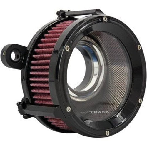 Trask Gloss Black Assault Charge High Flow Air Cleaner Kit for Harley M8 17-22
