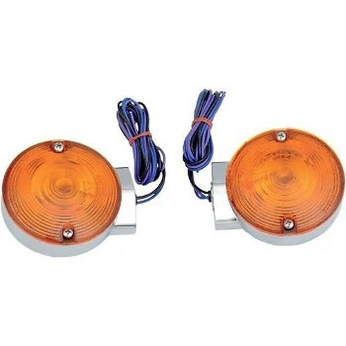Drag Specialties 2020-0591 Front Flat Turn Signals 99-21 Touring & 95-17 Softail
