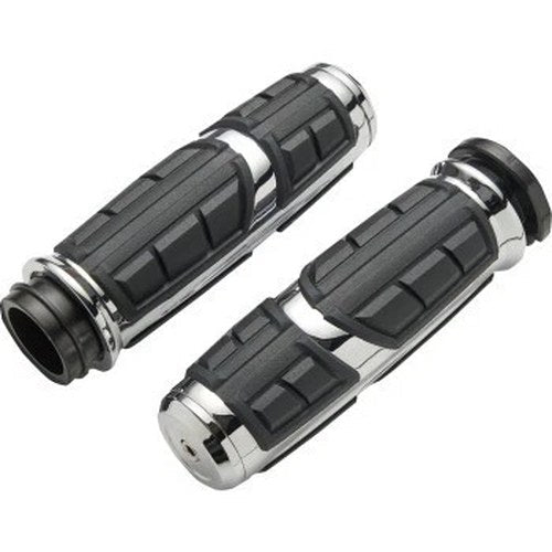 Ciro 54001 Chrome Chicane Hand Grips for Harley Electronic Throttle-by-Wire