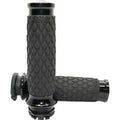Avon DIA-65-ANO Black Diamond Contour Hand Grips for Harley Cable Op Throttle