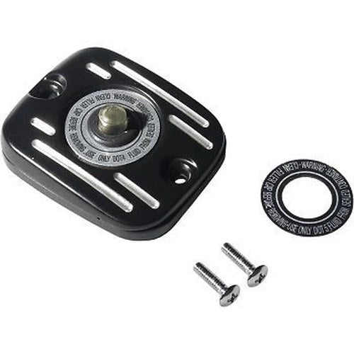 Drag Specialties 0611-0188 Black Front Master Cylinder Lid for Harley 96-17