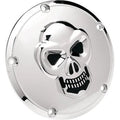 Drag Specialties 1902-0061 Chrome Skull 5-Bolt Derby Cover for Twin Cam